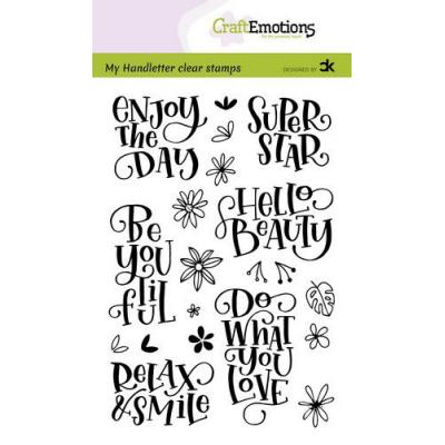CraftEmotions Clear Stamps Handletter Carla Kamphuis - Enjoy The Day